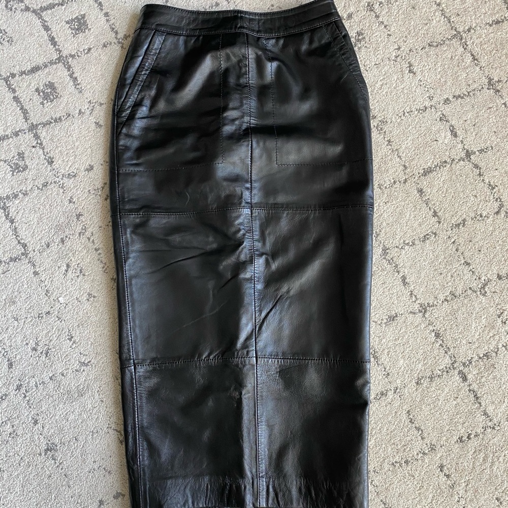 Leather Pencil Skirt